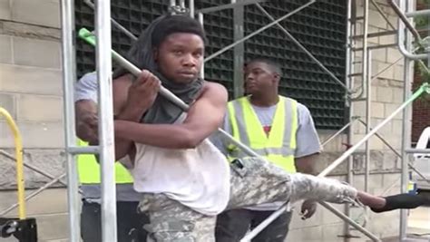 Watch ‘thief Caught By Construction Workers Taped And Tied To