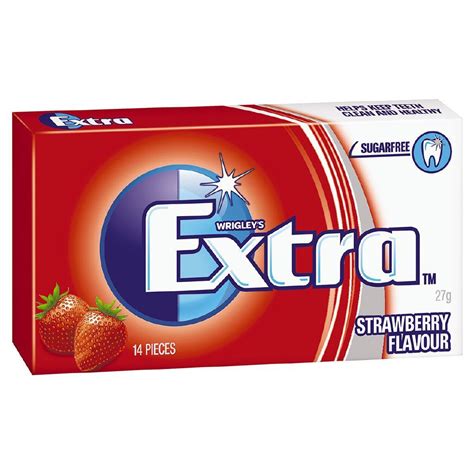 extra strawberry chewing gum sugar free 14 piece 27g the warehouse in 2022 extra gum gum