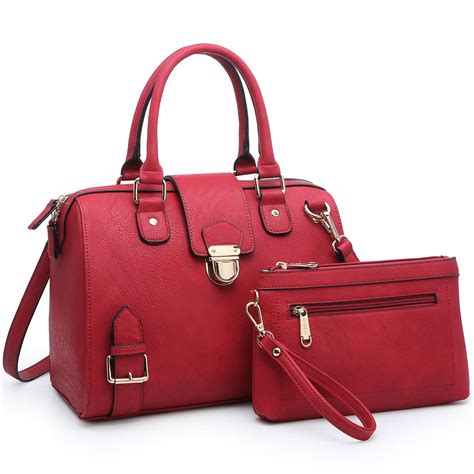 Dasein Women Barrel Handbags Purses Fashion Satchel Bags Top Handle Shoulder Bags Vegan Leather