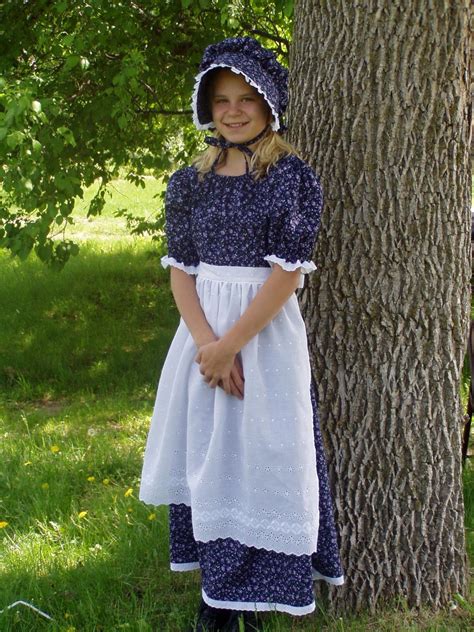 Girls Pioneer Prairie Colonial Dress Costume Choose Your Size