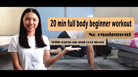 20 Min Full Body Beginner Home Workout No Equipment With Warm Up
