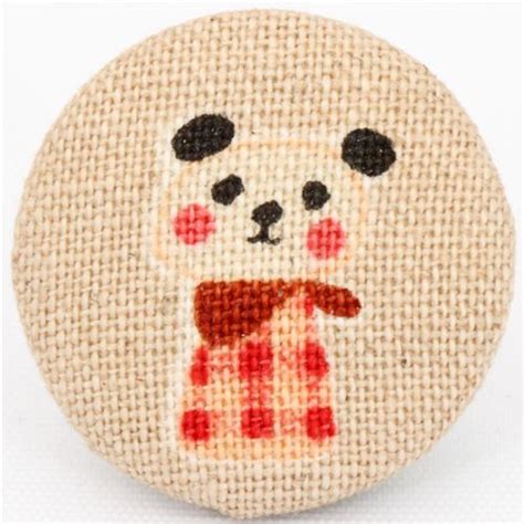 Cute Panda Bear Kokka Button Fabric Button Japan Modes4u