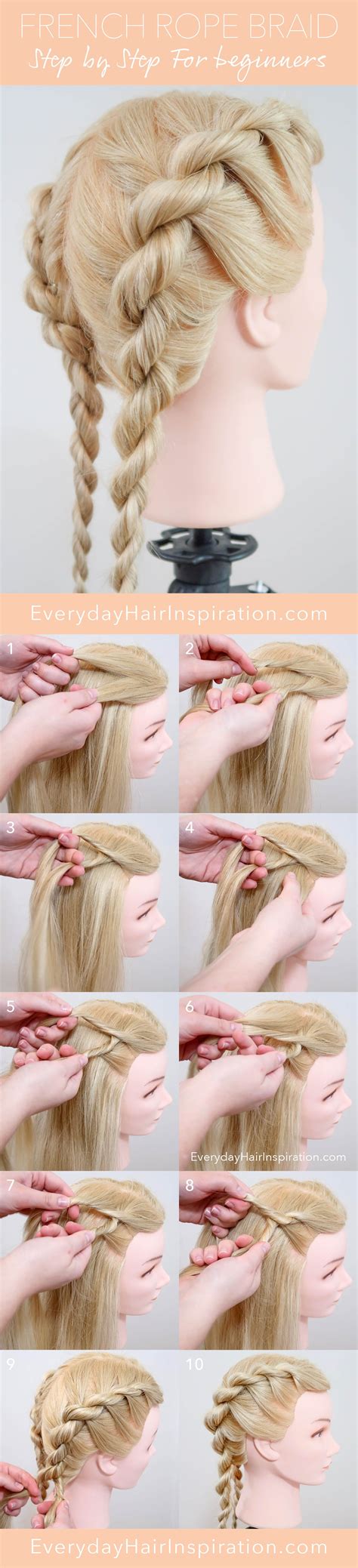 Apr 24, 2021 · step 3: French Rope Braid Step by Step - Everyday Hair inspiration