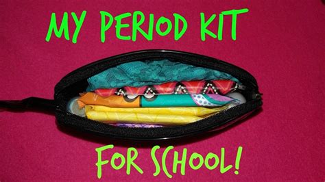 My Period Kit For School Youtube