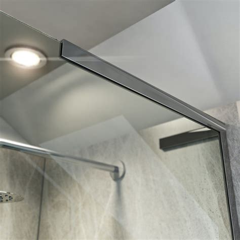 Mode 8mm Walk In Right Handed Shower Enclosure Bundle With Grey Slate Effect Shower Tray Walk