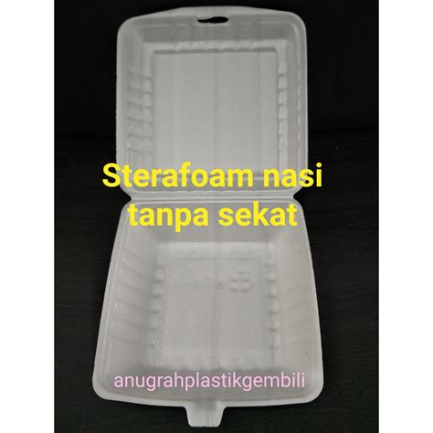 Jual Sterafoam Nasi Tanpa Sekat Foam Nasi Polos Kotak Shopee Indonesia