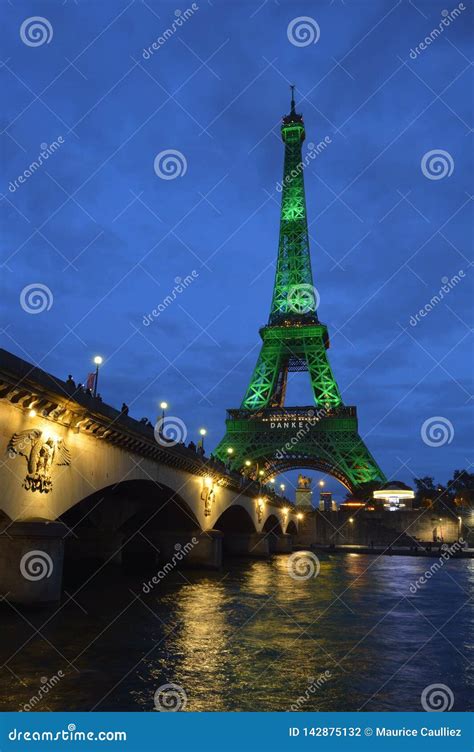 The Eiffel Tower Illuminated Editorial Photography Image Of Monument