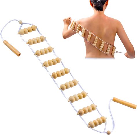 wood back massage roller rope tool wood therapy cellulite massage tools