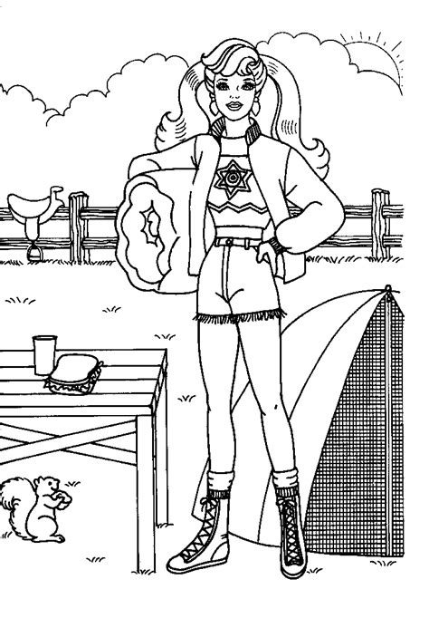 coloring page barbie coloring pages