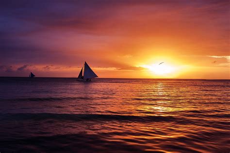 730214 Ships Sailing Sea Sunrises And Sunsets Sky Horizon Mocah