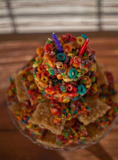 Cereal rice crispy treat birthday cake. | Crispy treats, Rice crispy treats, Krispie treats