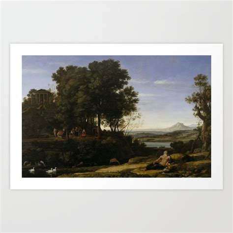 Claude Lorrain Landscape With Apollo And The Muses Art Print By