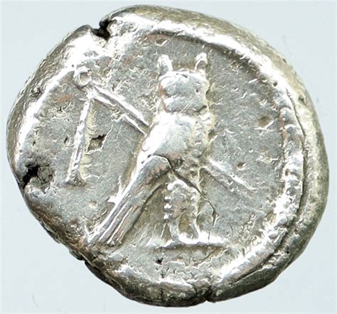 347 333bc Tyre Phoenicia Ancient Silver Greek Didrachm Shekel Coin Owl
