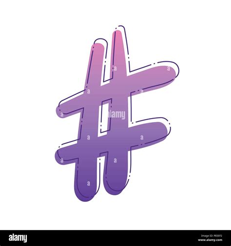 Hashtag Sign Isolated Number Simbol Element For Graphic Design Blog