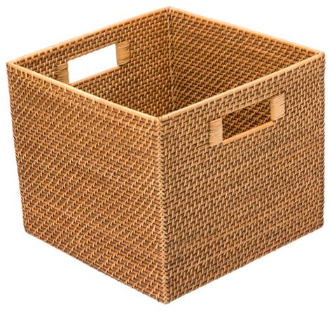 Impact_rad coyote_sc metallic woven wool nursery small basket. Square Rattan Utility Basket - Contemporary - Baskets ...