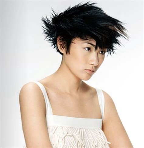 So i have unruly asian hair that spikes out like this (not me in the pic): Asian Manga style hair with punky elements and a short neck