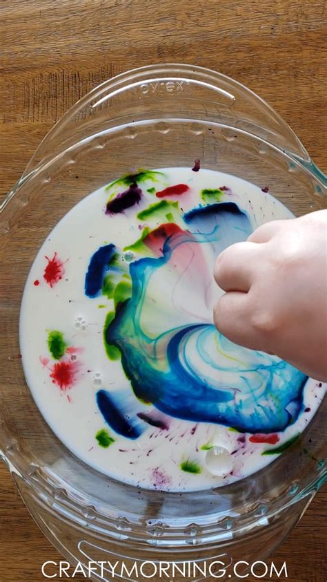 Magic Milk Science Experiment- easy kids science experiment to try at home! Color changing ...