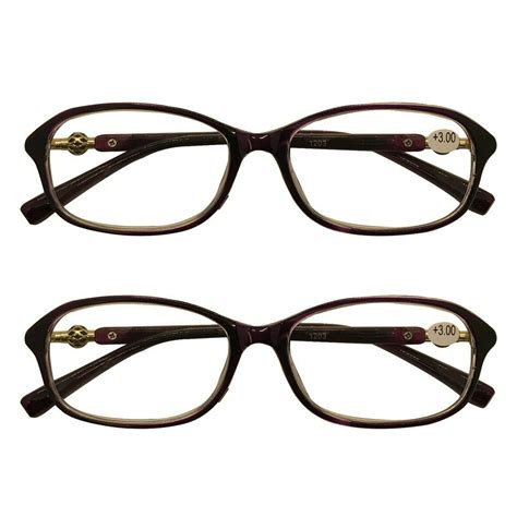 2 Packs Womens Oval Frame Reading Glasses Lightweight Classic Style Readers 4 00