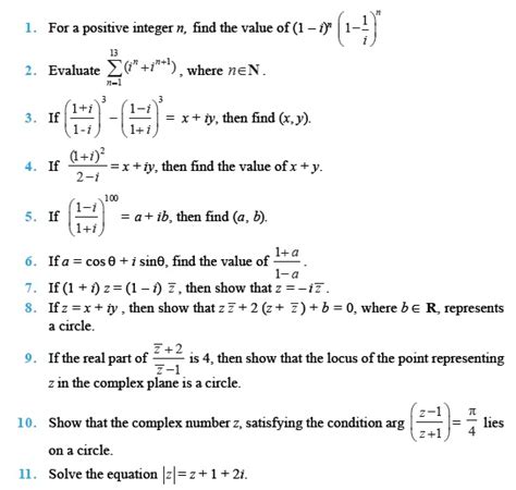 Complex Numbers And Quadratic Equations Class 11 Notes