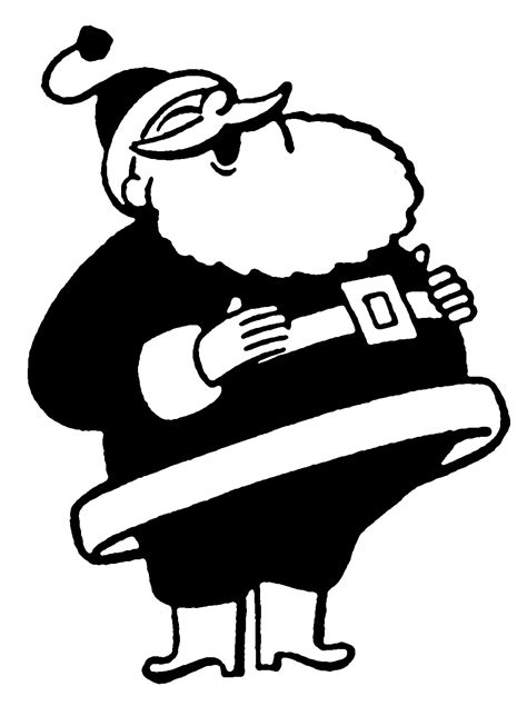 Black And White Christmas Clipart Clipart Best