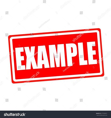 Example White Stamp Text On Red Stock Illustration 277536551 Shutterstock
