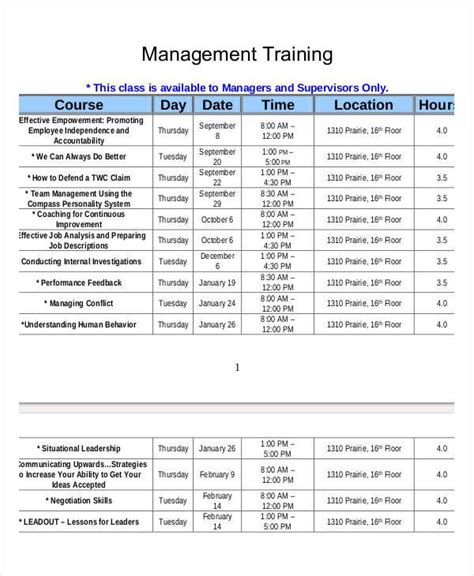 New Hire Training Plan Template