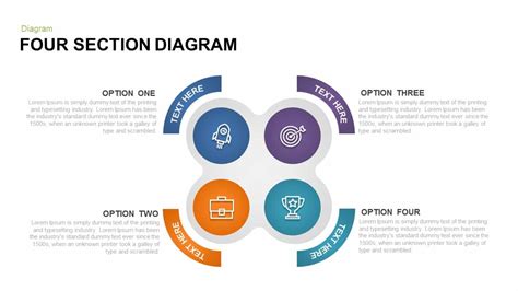 4 Section Diagram Powerpoint Template And Keynote