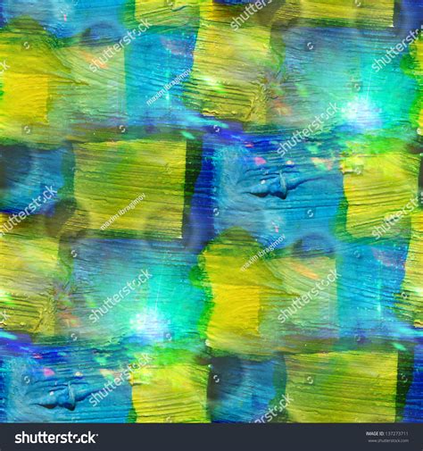 Seamless Blue Green Art Texture Background Stock Illustration 137273711