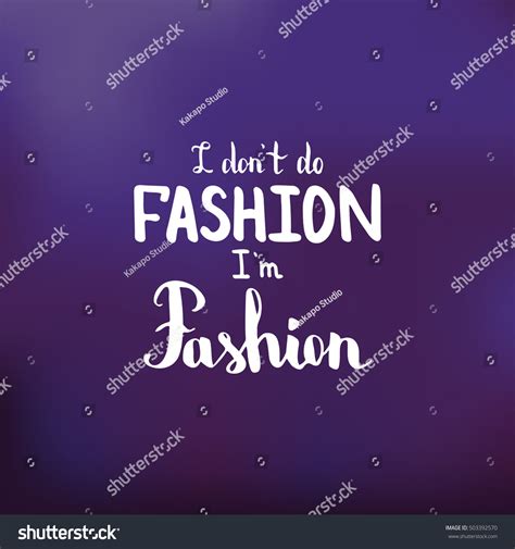 Dont Do Fashion Im Fashion Illustration เวกเตอร์สต็อก ปลอดค่า