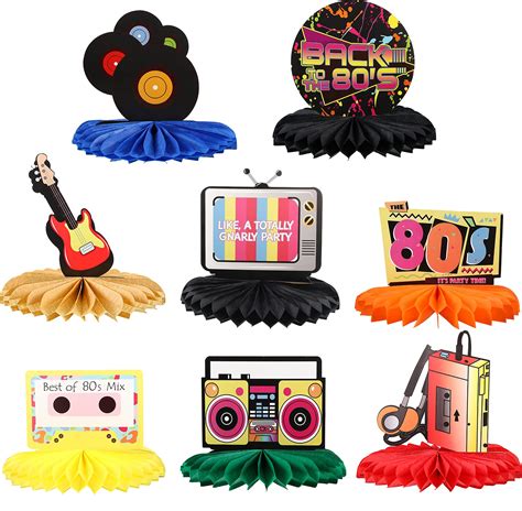 Buy 80s Party Decorations Kit 80s Honeycomb Centerpiece Table Toppers