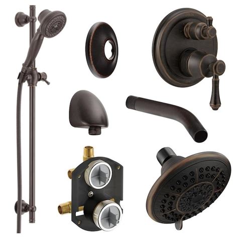 Delta Linden Venetian Bronze Shower Bar System Valve Included In The Shower Systems Department