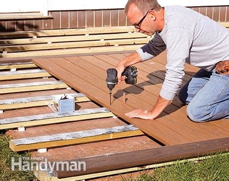 Set each piece of flagstone into place like puzzle pieces, leaving roughly the same amount of space between stones. Build Wood Deck Over Concrete Patio PDF Woodworking
