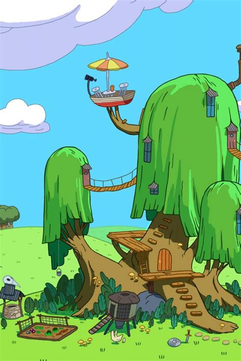 Free Download Adventure Time Tree Iphone Wallpaper 640x960 640x960