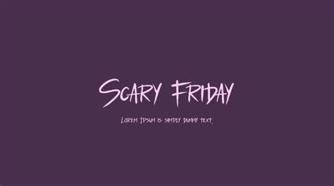 Scary Friday Font Download Free For Desktop And Webfont