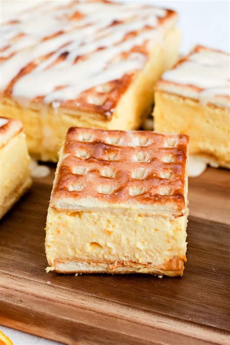 Orange Custard Lattice Slice Recipe Desserts Baking Recipes