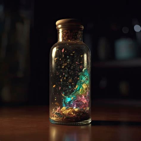Premium Ai Image A Bottle Of Stars Is Filled With A Galaxy Of Stars