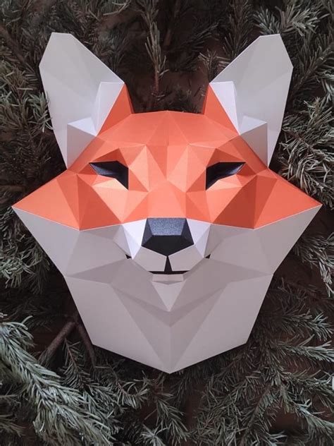 Fox Polygonal Papercraft Template Artofit