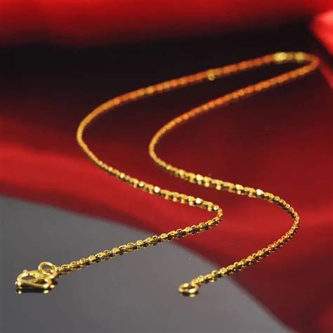 Fine Pure 999 24k Yellow Gold Women Lucky Full Star Chain Necklaces