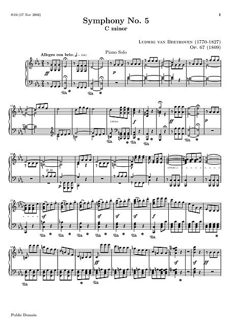 Beethoven 5th Piano Concerto Sheet Music Epic Sheet Music