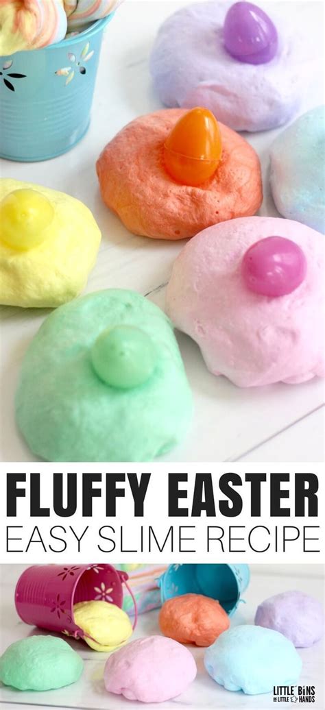 Easy To Make Easter Fluffy Slime Recipe For Easter Science Easter