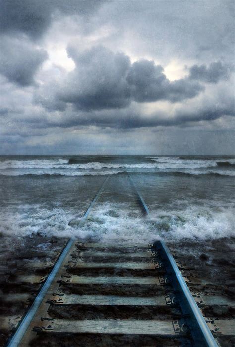 Train Tracks Into The Sea Photograph By Jill Battaglia