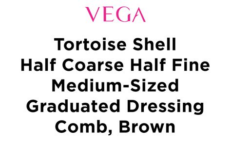 Buy Vega Tortoise Shell All Coarsed Tooth Graduated Dressing Hair Comb