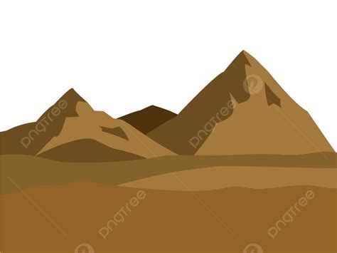 Desert Mountains Landscape Transparent Clipart Vector Desert