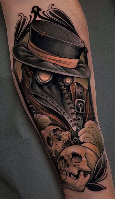 Plague Doctor Tattoos Meanings Tattoo Designs And Ideas Thigh Piece