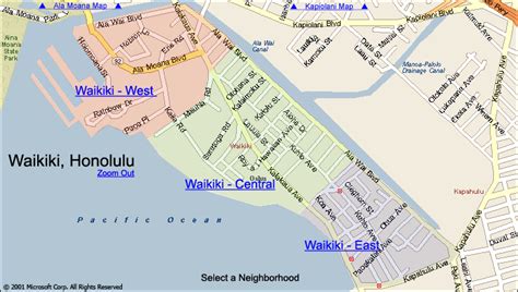 Waikiki Condo Map Honolulu Oahu Hawaii