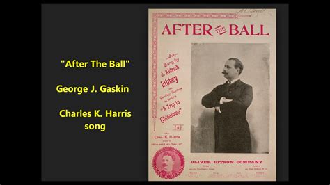 George J Gaskin After The Ball 1893 Brown Wax Cylinder Charles K
