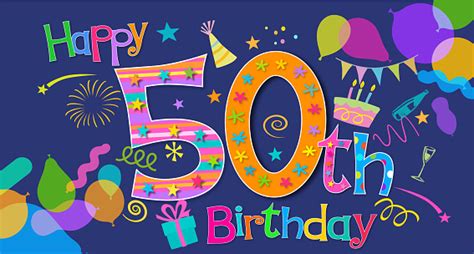 50th Birthday Greeting Stock Illustration Download Image Now Istock