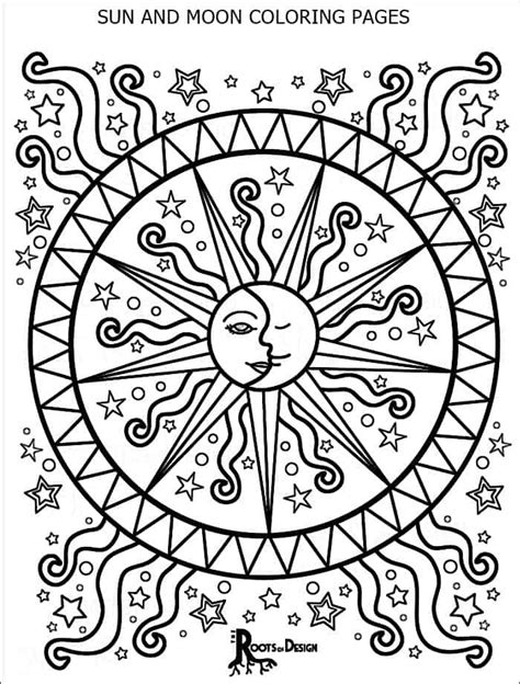 Sun Coloring Pages For Adults Kidsworksheetfun