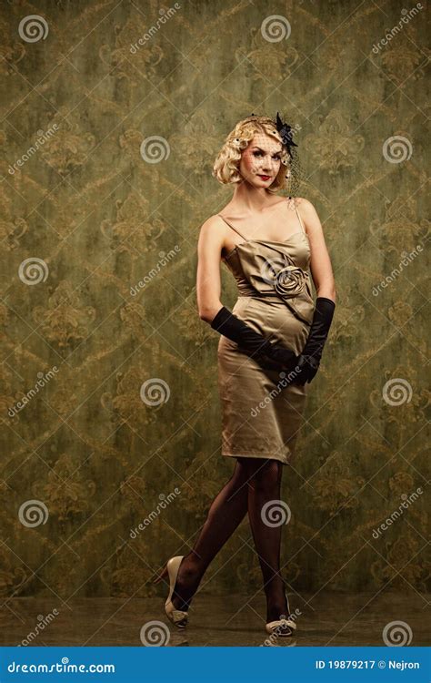 Beautiful Blond Woman Retro Portrait Stock Image Image Of Person People 19879217