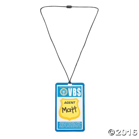 Agents Of Truth Vbs Nametag Holder Craft Kit